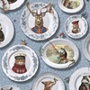 Animals Vintage Tea Party Wallpaper Blue Holden 13941