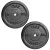York 2 x 25kg Black Cast Iron 1Inch Plates