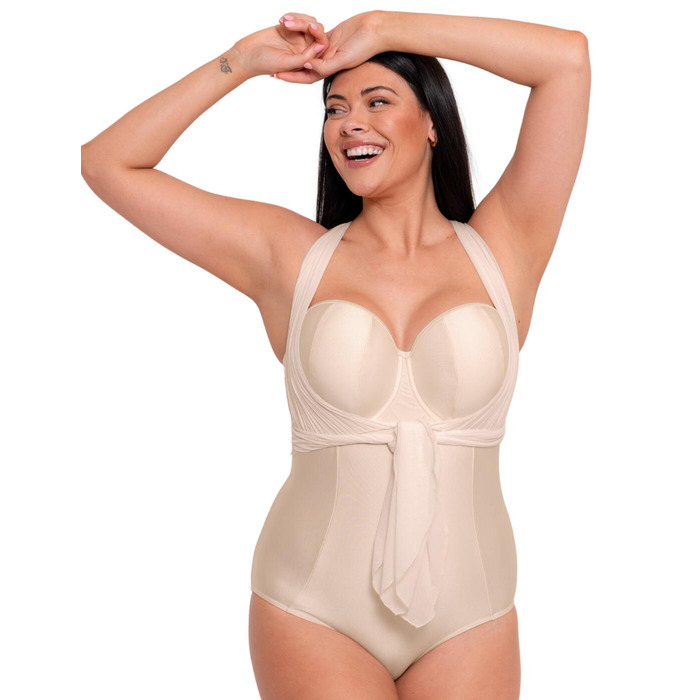 Curvy Kate Wrapsody Bandeau Swimsuit - Oyster - 34H