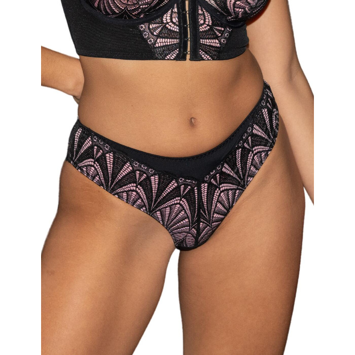 Pour Moi New Romance Brief - Black/Rose - XS - 8