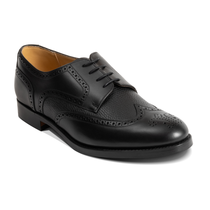 Athlone - Black Calf Deer, 14 / H / Composition Leather Sole