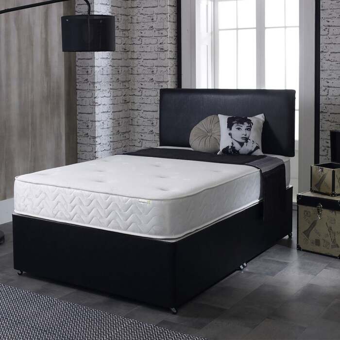 Starlight Beds™ Hand Tufted Luxurious Finish 8" Deep Memory Foam with 13. 5g Spring White Mattress - 2ft6 by 5ft9 Shorty Mattress (75cm by 175cm)