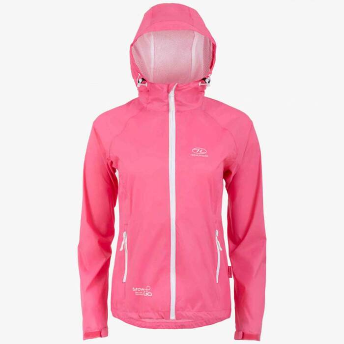 Highlander Stow & Go Waterproof Jacket-Pink-L