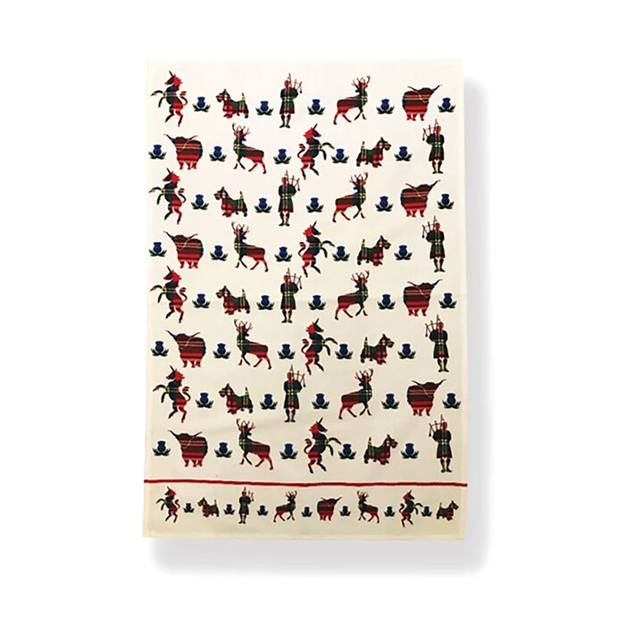 Tartan Icons Tea Towel