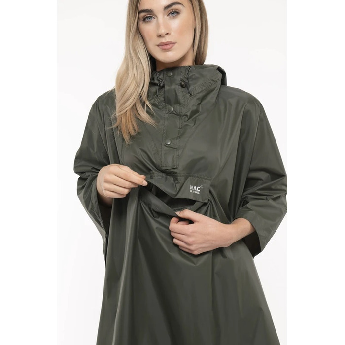 Mac In a Sac Packable Waterproof Poncho Khaki