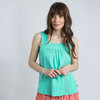 Weird Fish Women's Chelle Jersey Square Neck Vest Aqua Marine 16