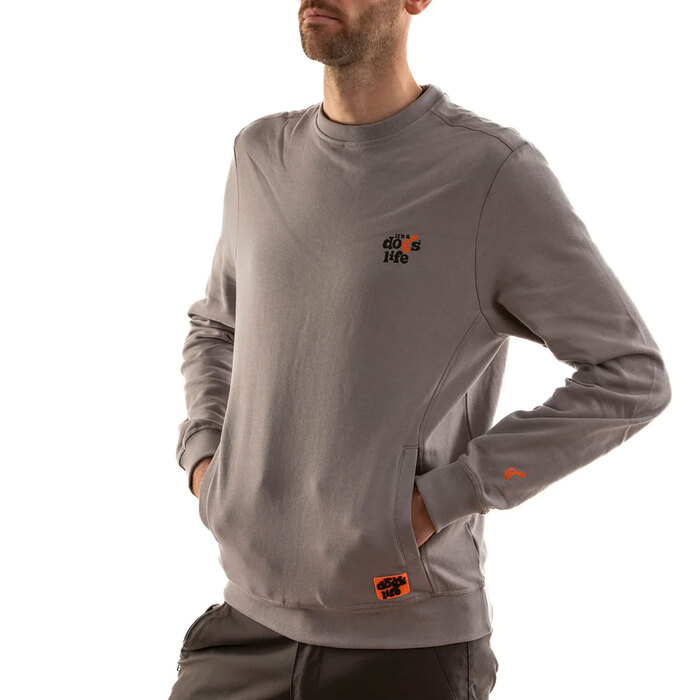 It's A Dogs Life Crew Neck Sweatshirt Titanium S