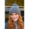 Pachamama Enniskerry Merino Bobble Beanie Slate Blue
