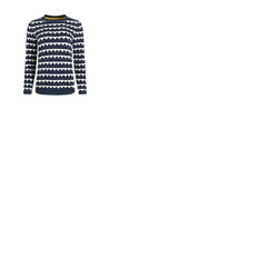 Weird Fish Tyla Cosy Knit Scalloped Navy Jumper 10