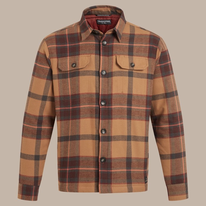 Craghoppers Men's Burnbank Insulated Overshirt Earthenware Check XL