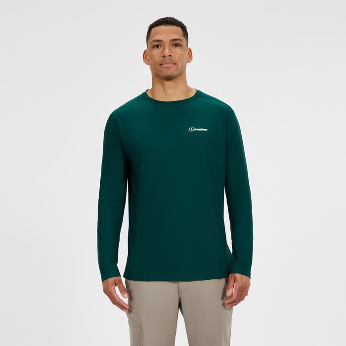 Berghaus Men's 24/7 Long Sleeve Crew Tech Tee Green S