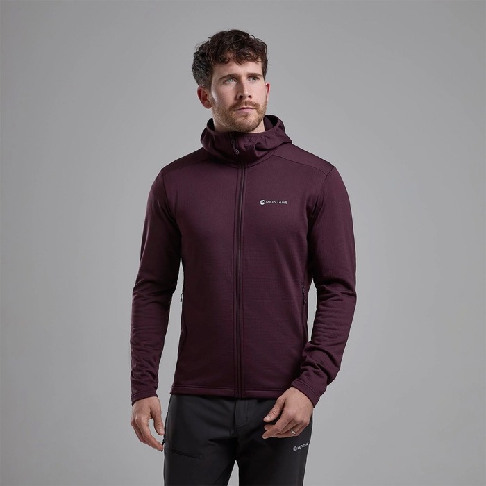 Montane Men's Protium Hooded Fleece Jacket Dark Garnet XXL