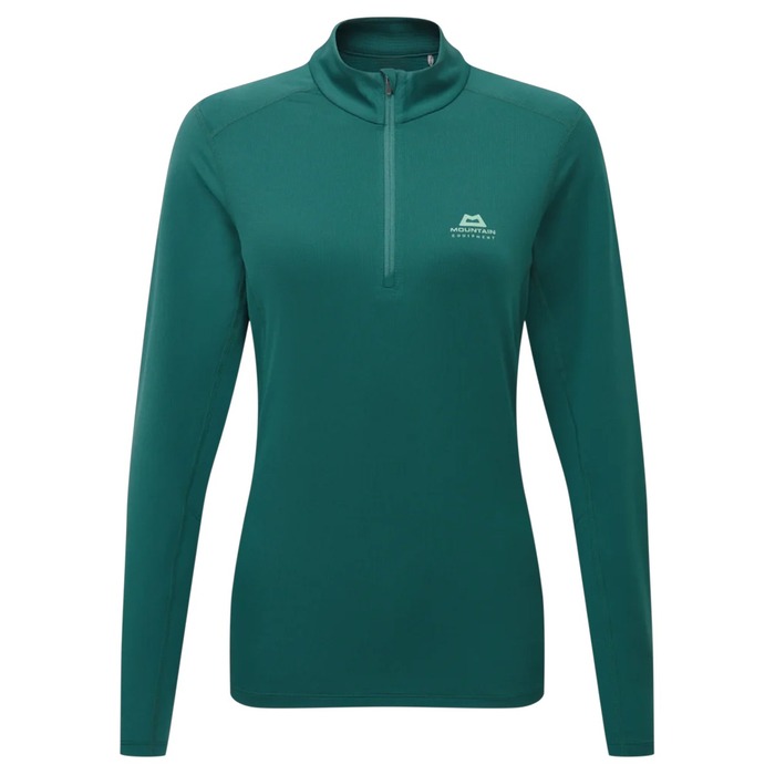Mountain Equipment Women's Cerrig Long Sleeve Zip T-Shirt Deep Teal 8
