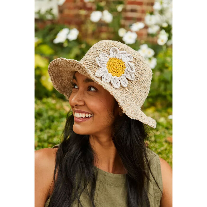 Pachamama Daisy Hemp/Cotton Hat Natural