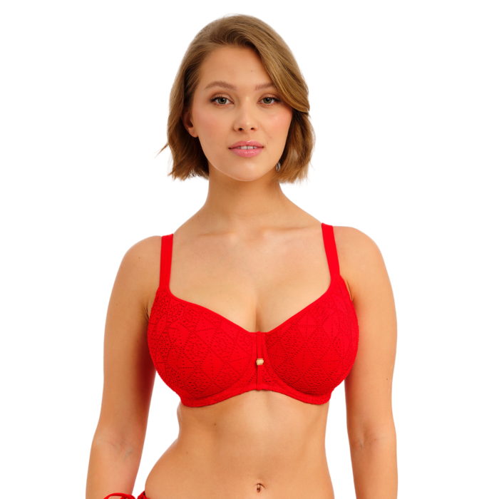 Freya Nomad Nights Sweetheart Bikini Top - Lava - 32HH