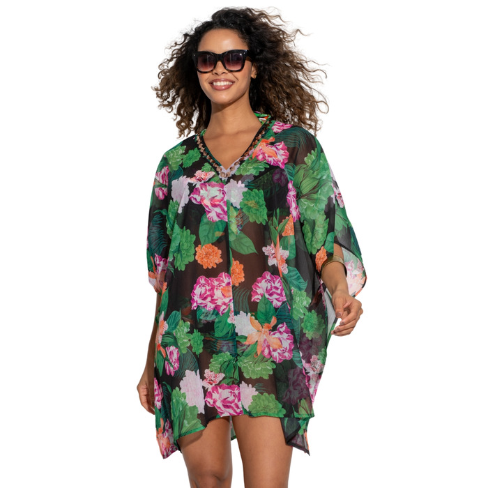 Pour Moi Chiffon V-Neck Embellished Kaftan