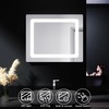 ELEGANT 600 X 500mm Wall Hung Bathroom Illuminated LED Mirror | Shaver Socket | Demister