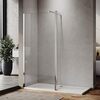 ELEGANT 800mm 8mm Easy Clean Nano Glass Shower Panel + 300mm Flipper