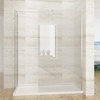 ELEGANT 1600x800mm Walk-In Shower Enclosure 8mm Easy Clean (Inc. Shower Panels, Stone Resin Tray + Waste)