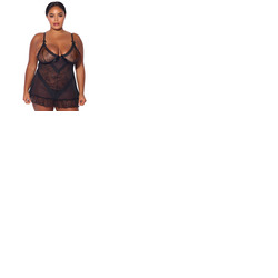 House Of Desire Kiki Lace Babydoll & Thong Set