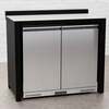 Draco Grills Teak Carbon Line Solid Stainless Steel Double Fridge Cabinet with Ceramic Top