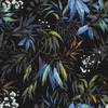 Kanata Leaf Wallpaper Blue / Black Belgravia 2338