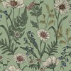 Wild Meadow Wallpaper Sage Green Fine Decor FD43337