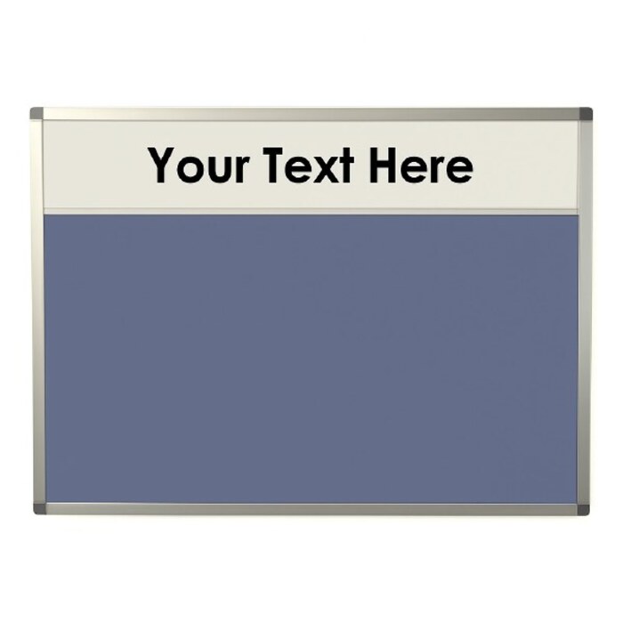Felt Noticeboard with Header and Aluminium Frame