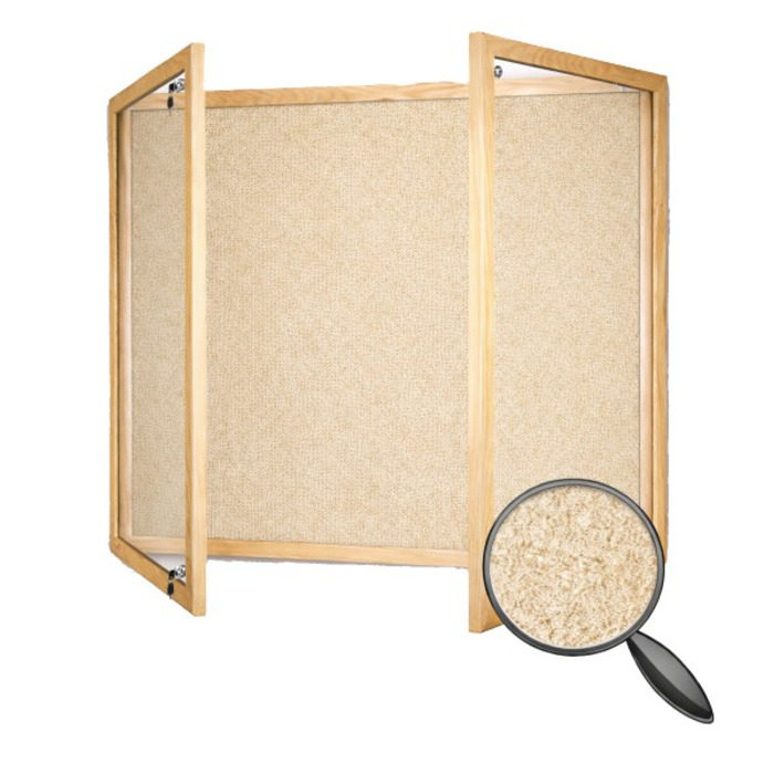 Hardwood Framed Lockable PET Noticeboard