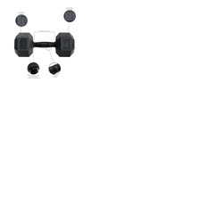 Gym Gear Rubber Hex Dumbbells (Black Handles)