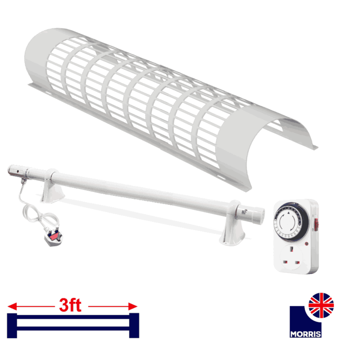 Morris 3ft Thermostatic Tube with Guard, and Timer Set