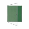 Bi-Office Lockable Felt Noticeboard Display Case 931 x 670mm (9 x A4) GREEN