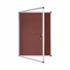 Bi-Office Lockable Felt Noticeboard Display Case 931 x 670mm (9 x A4) BURGUNDY