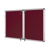 Bi-Office Lockable Felt Noticeboard Display Case 1780 x 1180mm (32 x A4) BURGUNDY