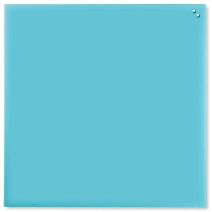 NAGA Magnetic Glass Noticeboard Turquoise 100 x 100cm