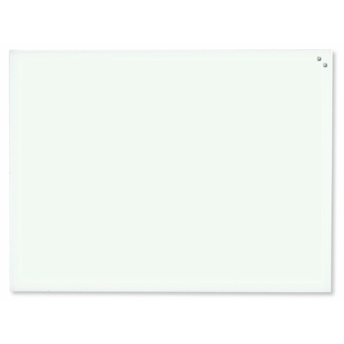NAGA Magnetic Glass Noticeboard WHITE 60 x 80cm