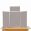 3 Panel Maxi Desk Top Display Stand Grey Frame/Grey Fabric