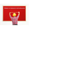 Made to Measure Felt Noticeboard Up to 600x900mm Red Fabric Oak Frame