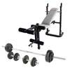York B500 Weight Bench with Viavito 50kg Cast Iron Weight Set