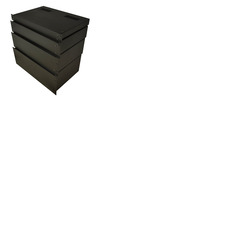 1U Empty Rack Case - Black Finish