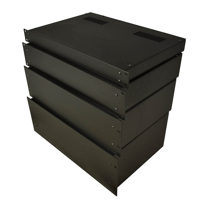 4U Empty Rack Case - Black Finish