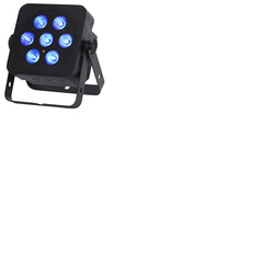Slimline RGBW LED Parcan 7x 5 Watt Black Housing
