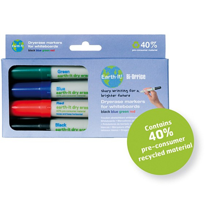 Bi-Office Earth It recycled drywipe pens