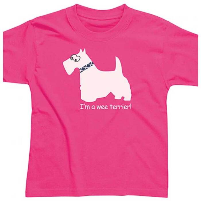 Wee Terrier Pink Childrens T-Shirt 9-10 years