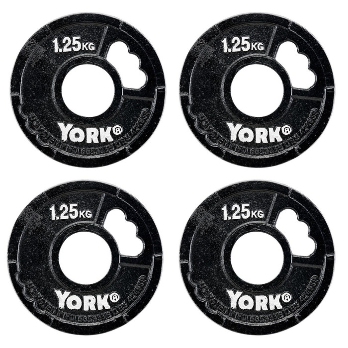 York 4 x 1. 25kg G2 Cast Iron Olympic Weight Plates