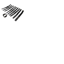 Fabric Cable Ties, Reusable With Hook & Loop Fastening 20 x 300mm Pack of 10