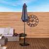 2m Patio Market Garden Parasol Black