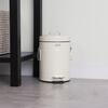 3L Round Retro Kitchen Mini Pedal Bin Cream