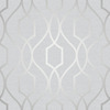 Apex Geometric Trellis Wallpaper Stone and Silver Fine Decor FD41995