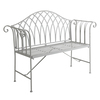 Grey Decorative Rustic Metal Garden Bench